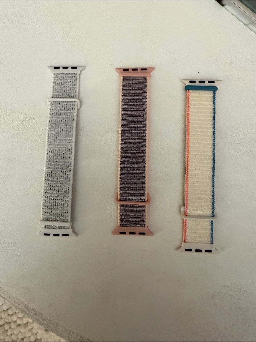 Lot of 3 Braided Stretch Apple Watch Bands 38/40/41/42mm